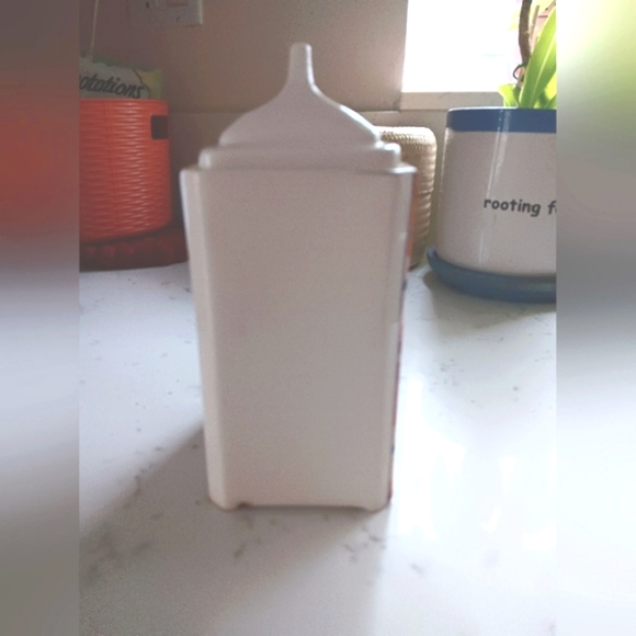 Vintage French Farmhouse Czech Porcelain Jar - Picture 2 of 4